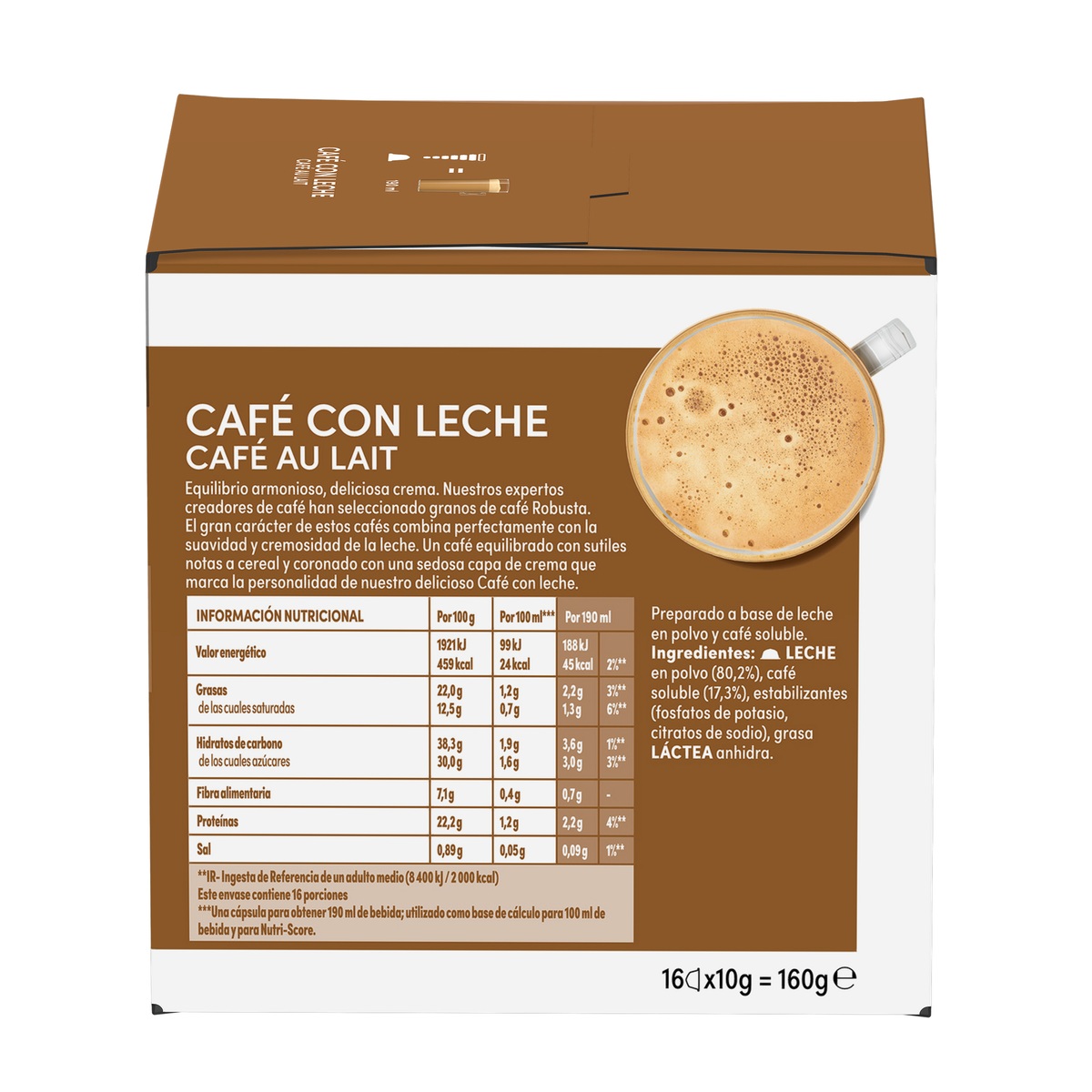 Café con leche Nescafé Dolce Gusto 16 cápsulas