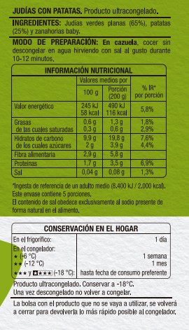 Judías verdes Alipende 1kg con patatas