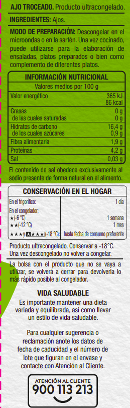Ajo Alipende 200g troceado