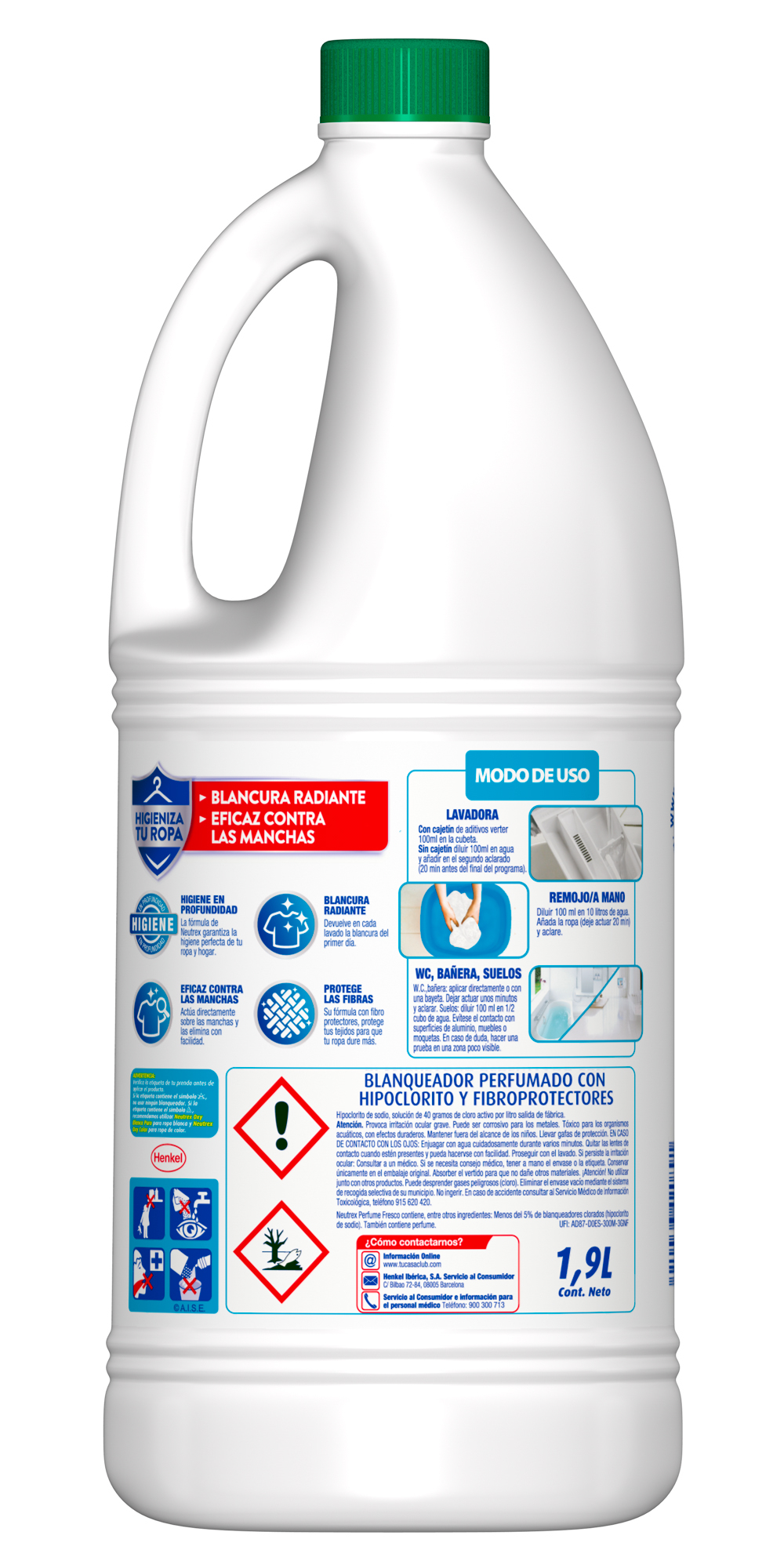 Lejía Neutrex 1,9l frescor verde