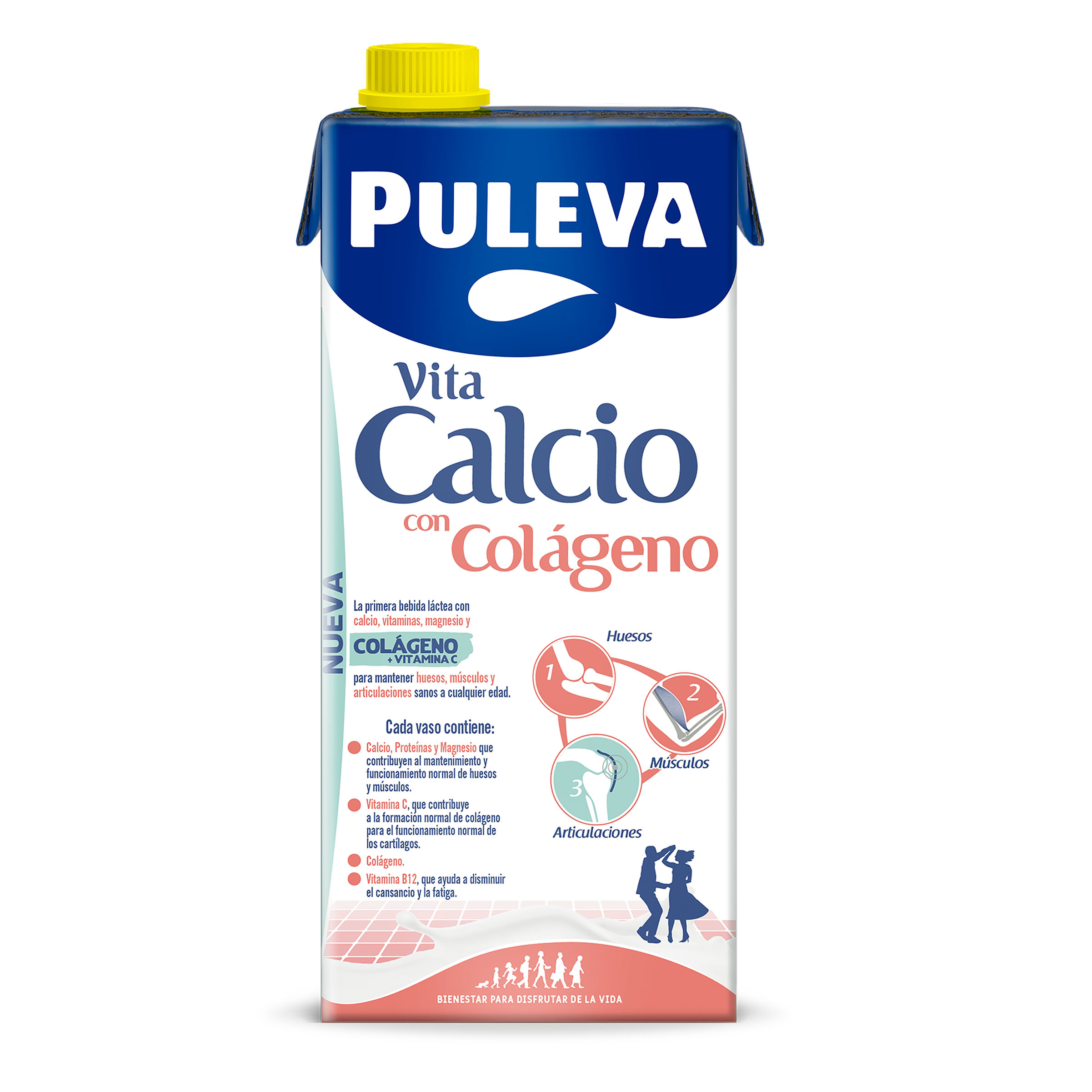 Bebida láctea desnatada con colágeno vita calcio Puleva 1l