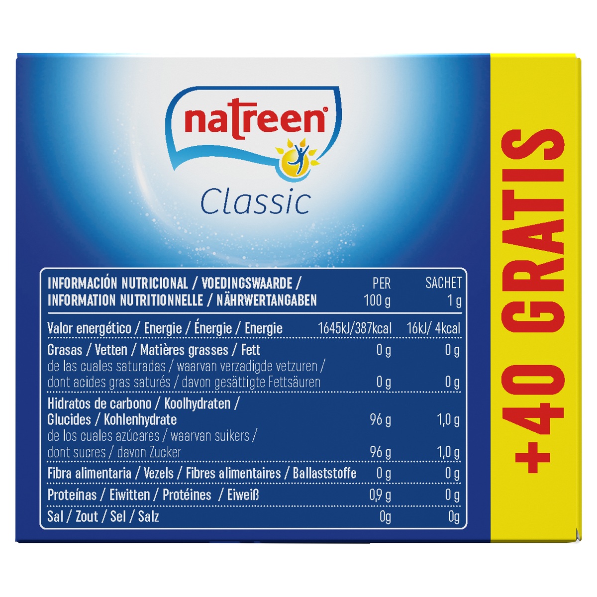 Edulcorante en sobres Natreen 50 + 40 unidades