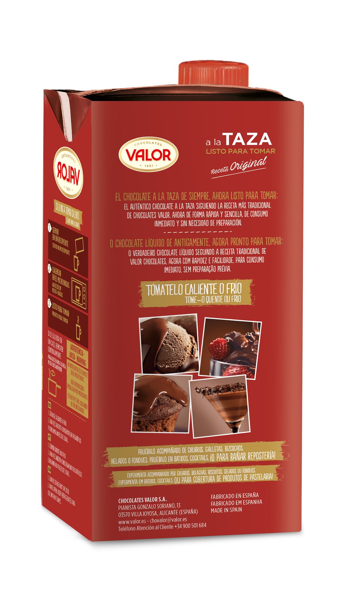 Chocolate a la taza Valor 1l
