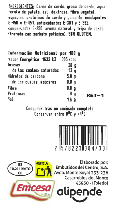 Butifarra pincho Alipende