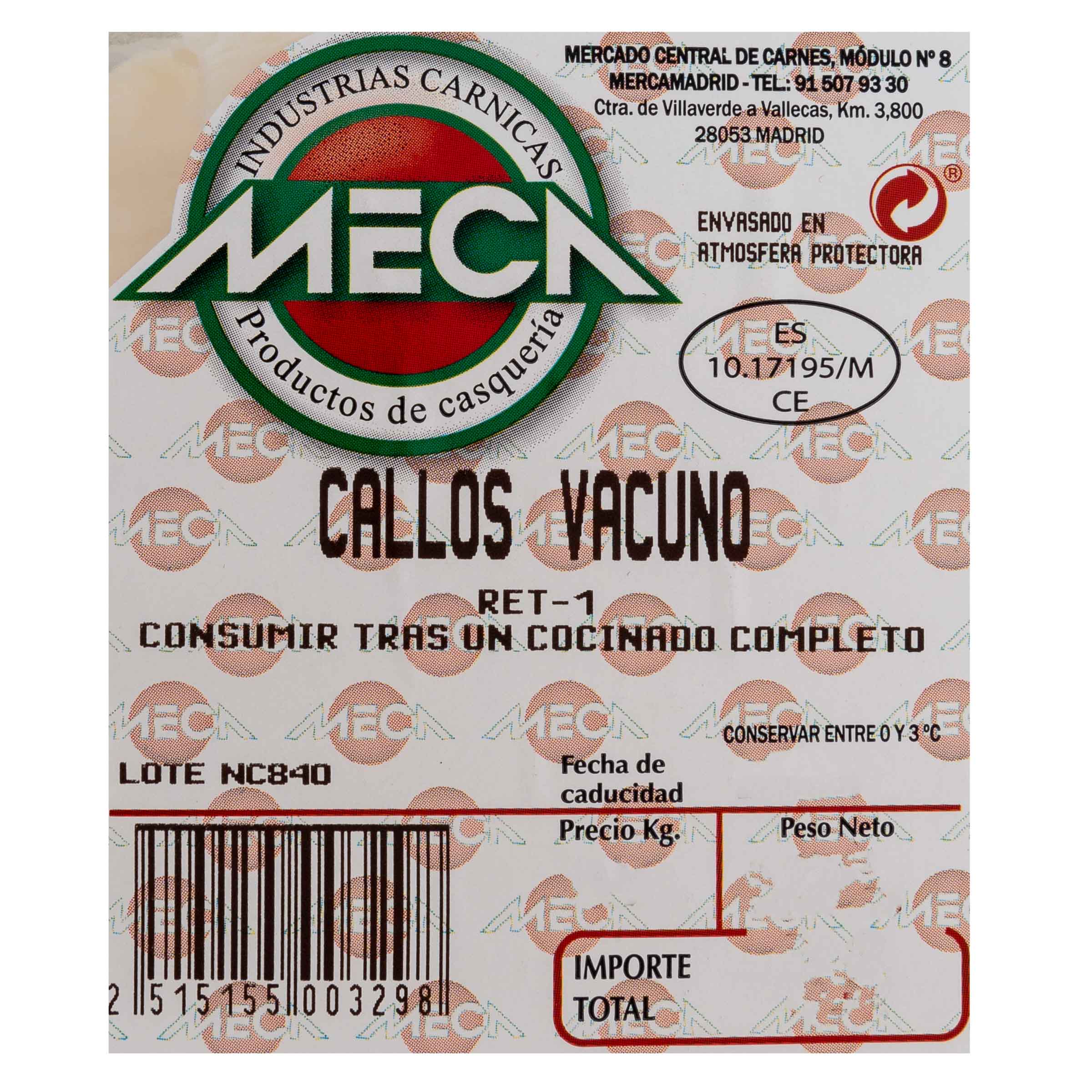 Callos de vacuno meca 450g aproximadamente
