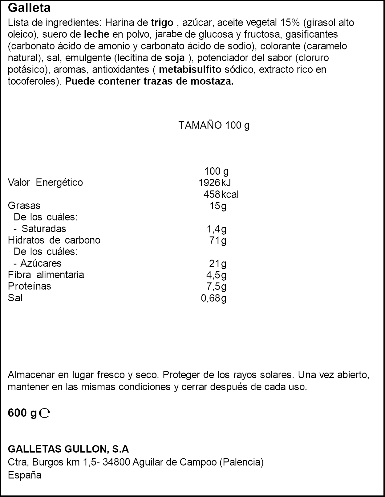 Galleta Hookies Tuestis Gullón 50% GRATIS Paquete 600g
