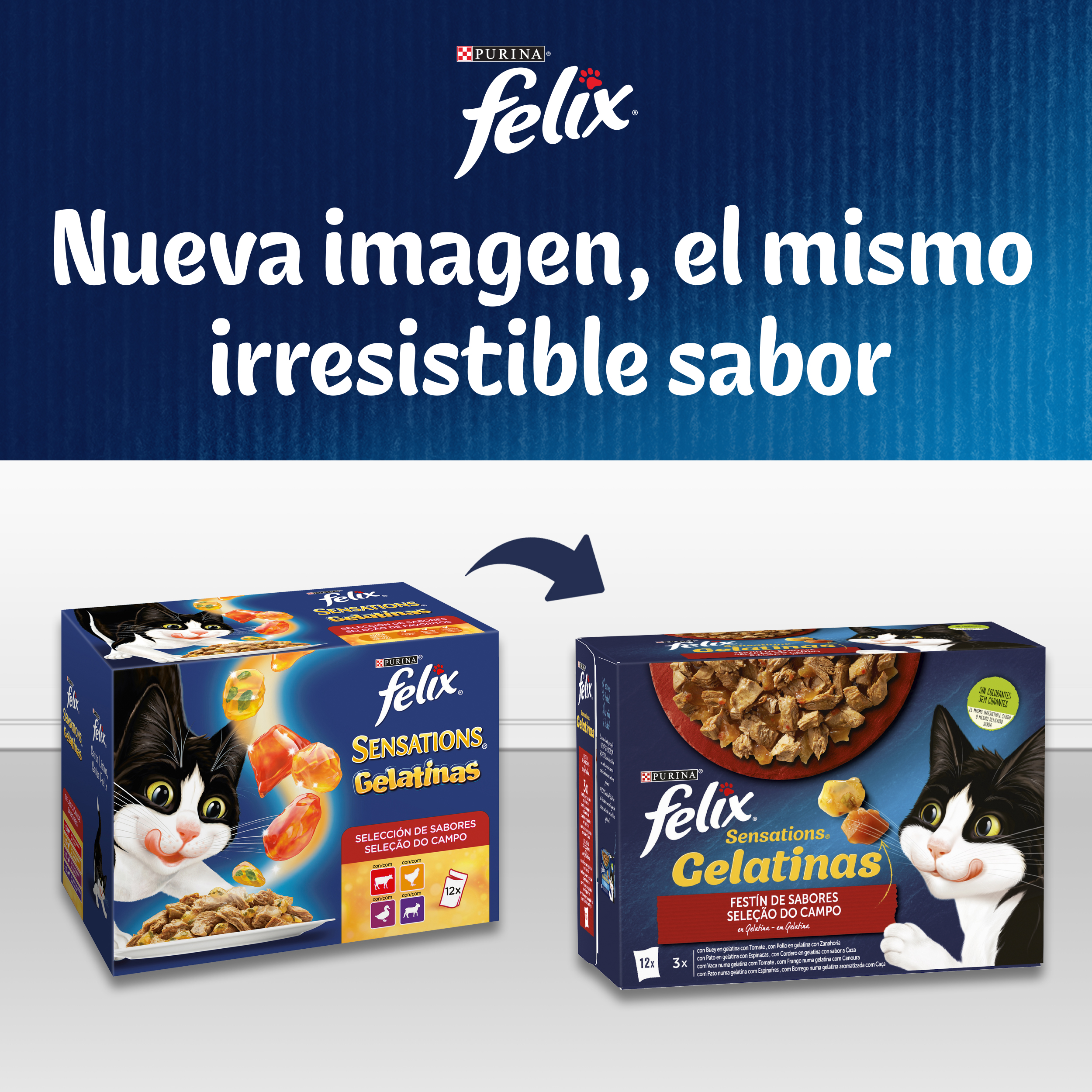 Comida húmeda gato Félix Sensation pescados pack 4