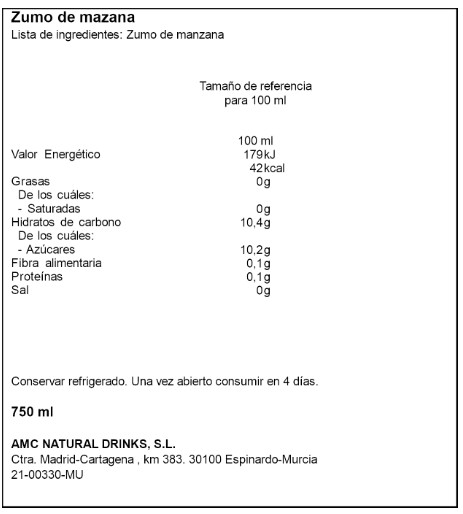 Zumo Exprimido Summum 750 ml Manzana