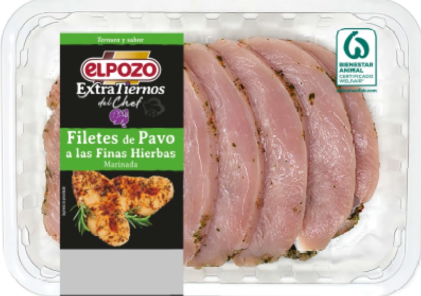 Filete de pavo a las finas hierbas El Pozo 600g aproximadamente