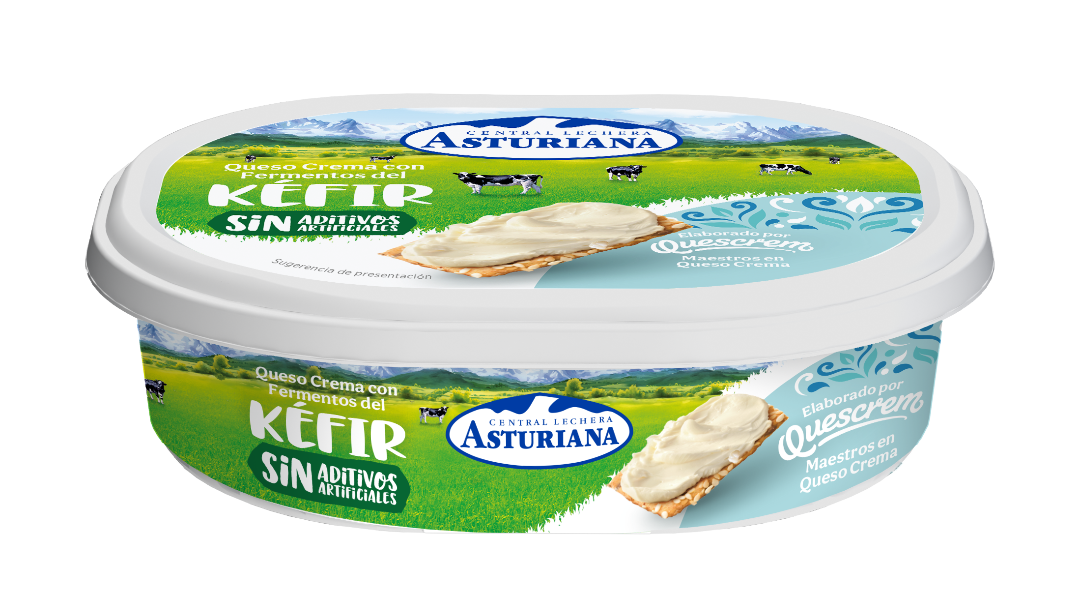 Queso crema con fermentos del kefir Asturiana 200g
