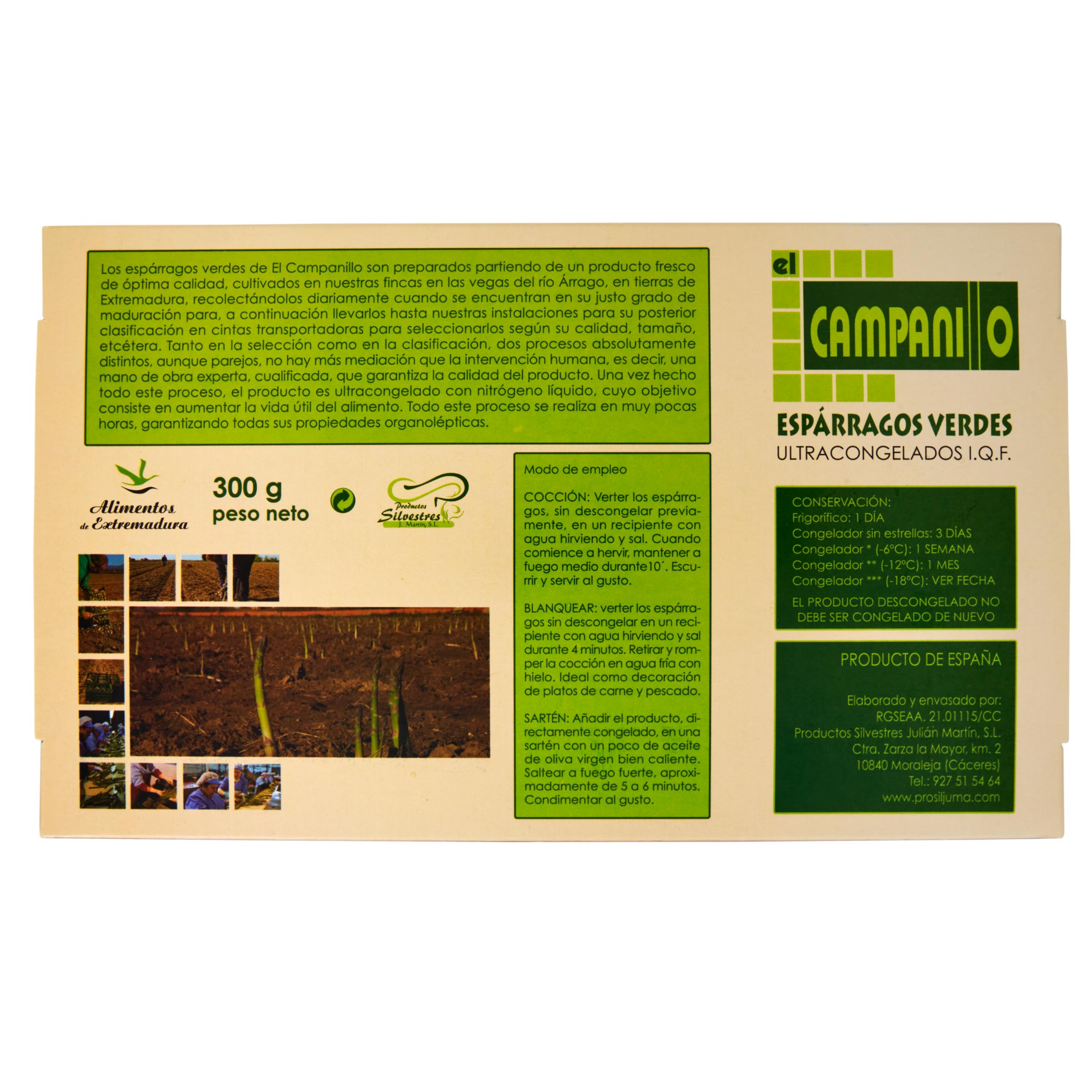 Espárragos verdes El Campanillo 300g