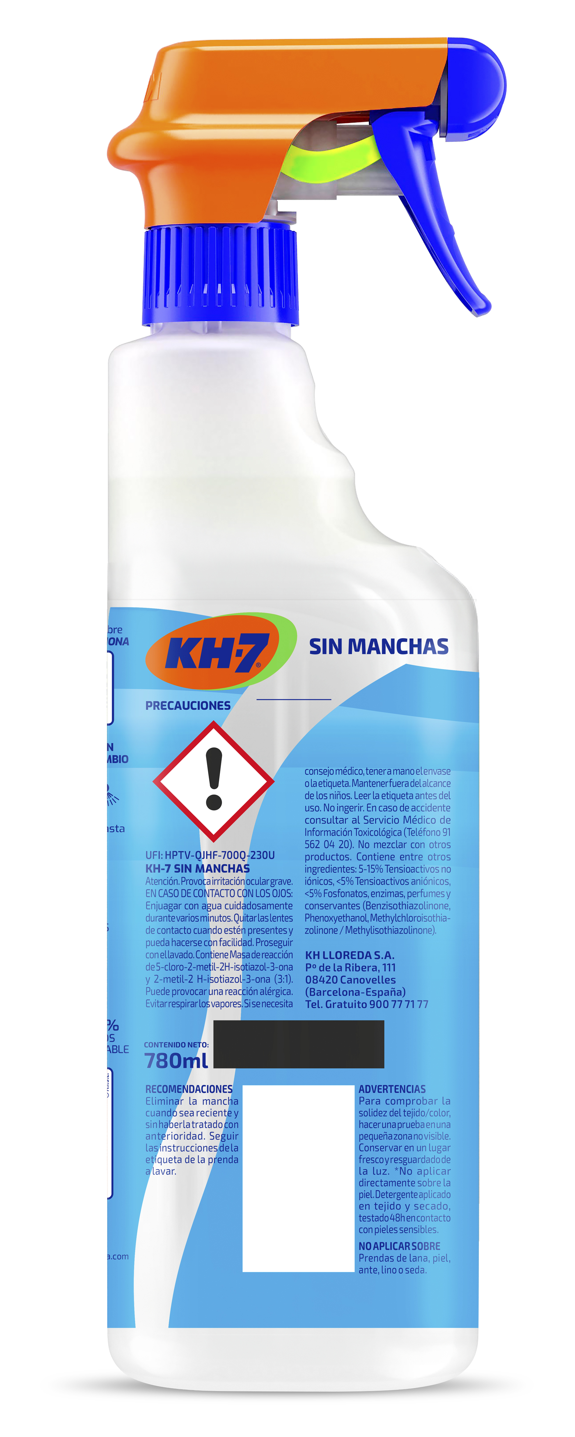 Quitamanchas Kh-7 780 ml Sin Manchas