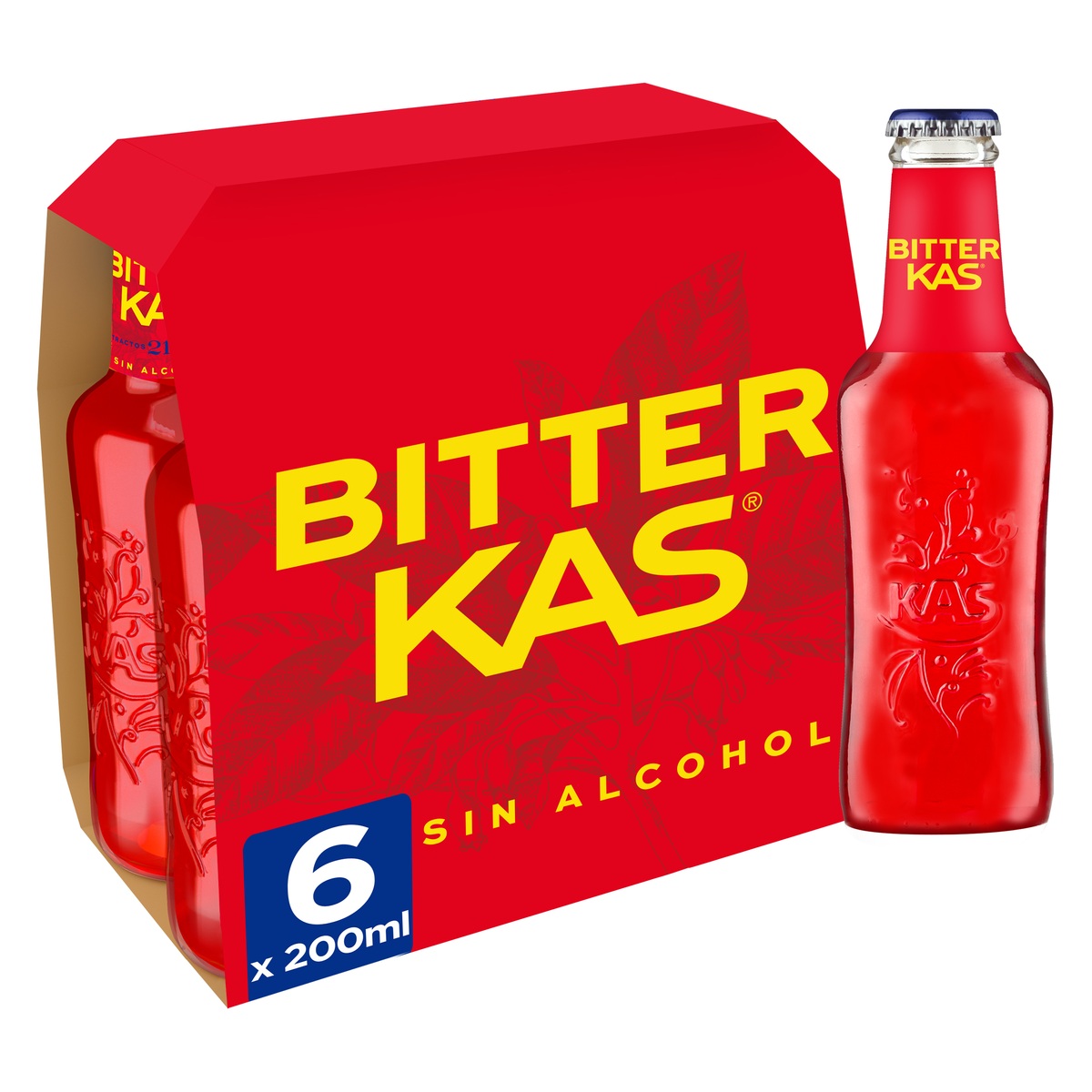Refresco bitter Kas botella 20cl pack 6