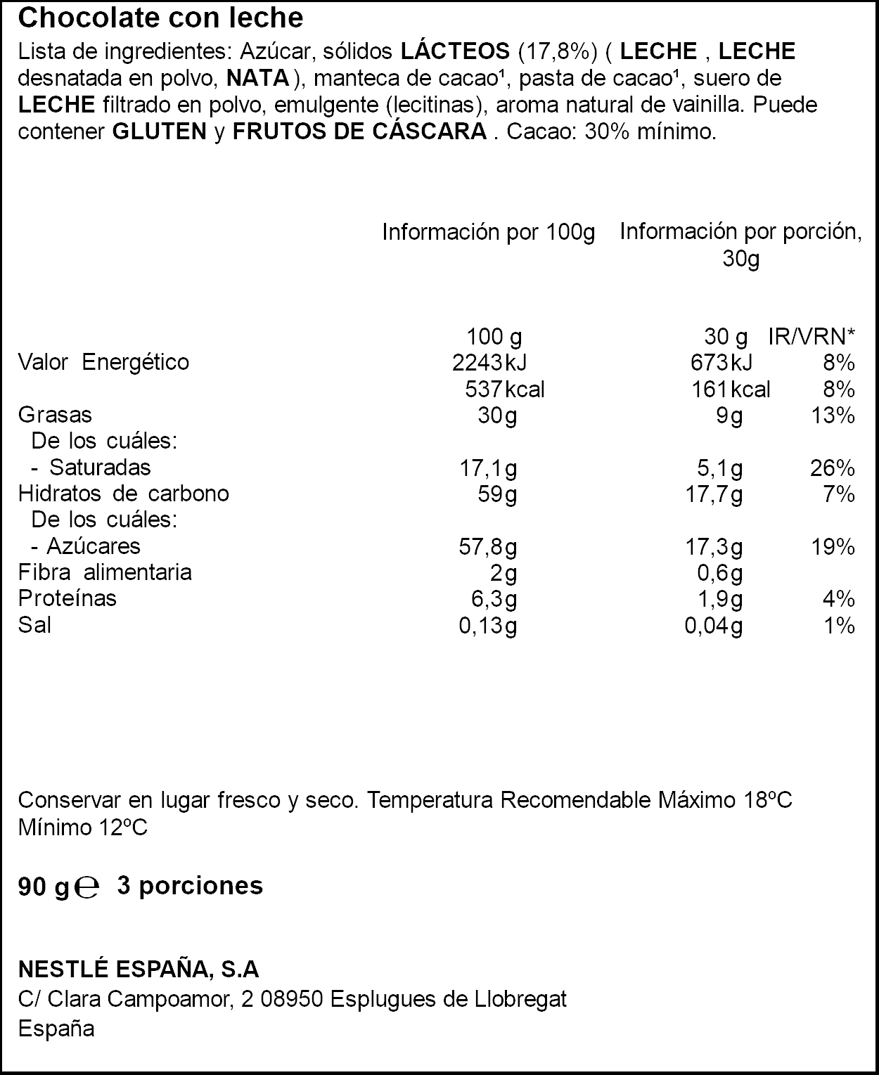 Chocolate con leche extrafino edición limitada La Roja Nestlé 90g