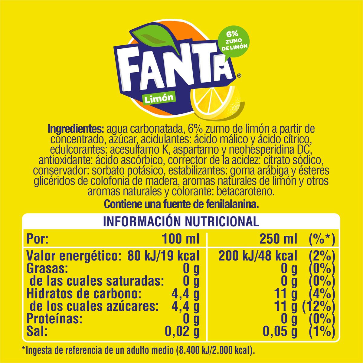 Refresco limón Fanta botella 2l