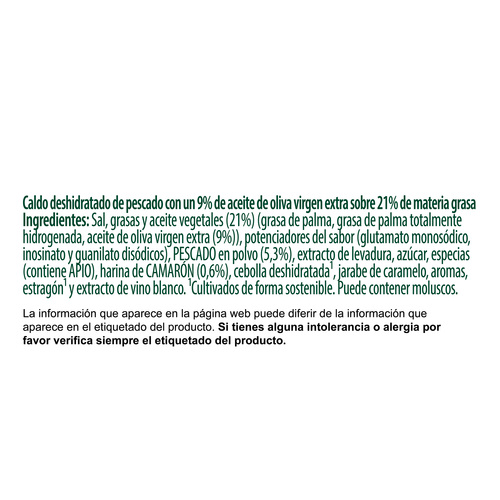 Caldo en pastillas pescado sin gluten Knorr 12u