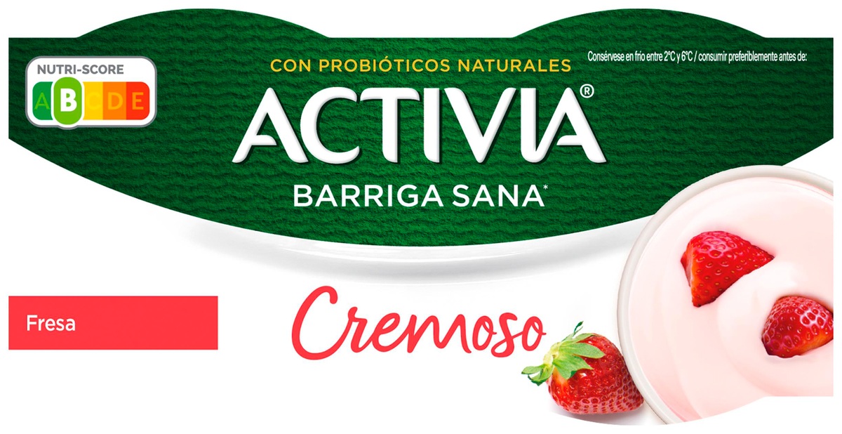 Bífidus Activia cremoso pack 4 fresa