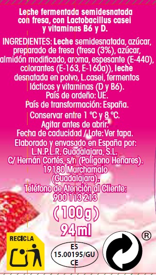 L Casei Alipende pack 12 fresa