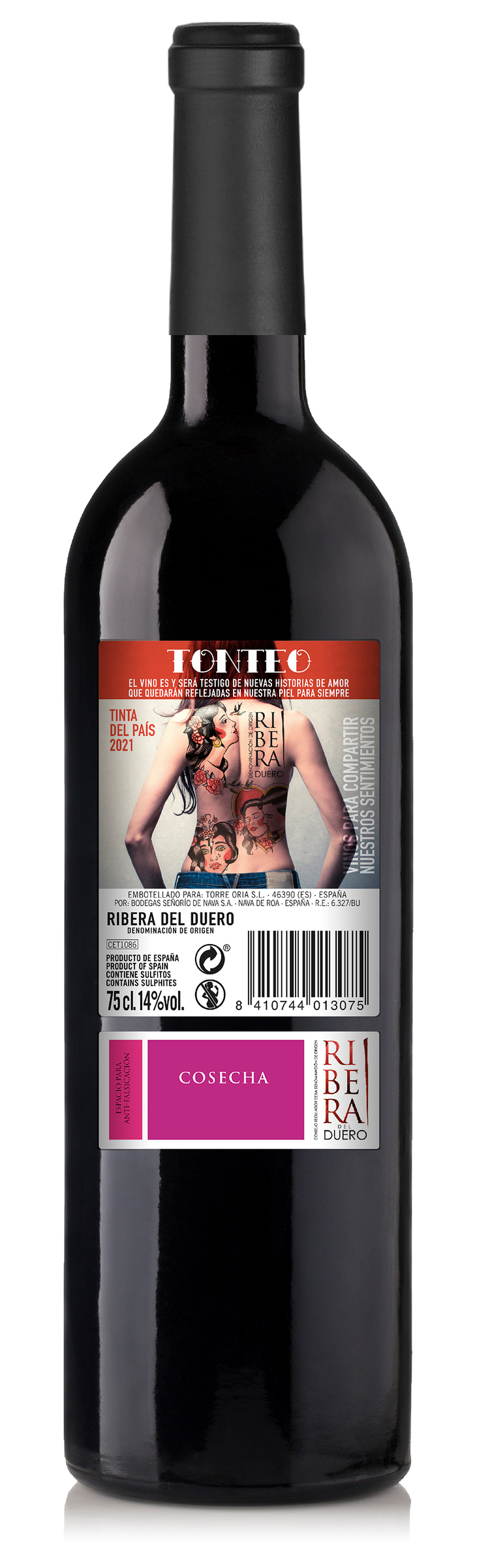 Vino tinto DO Ribera del Duero Tonteo 75cl Tinta del País