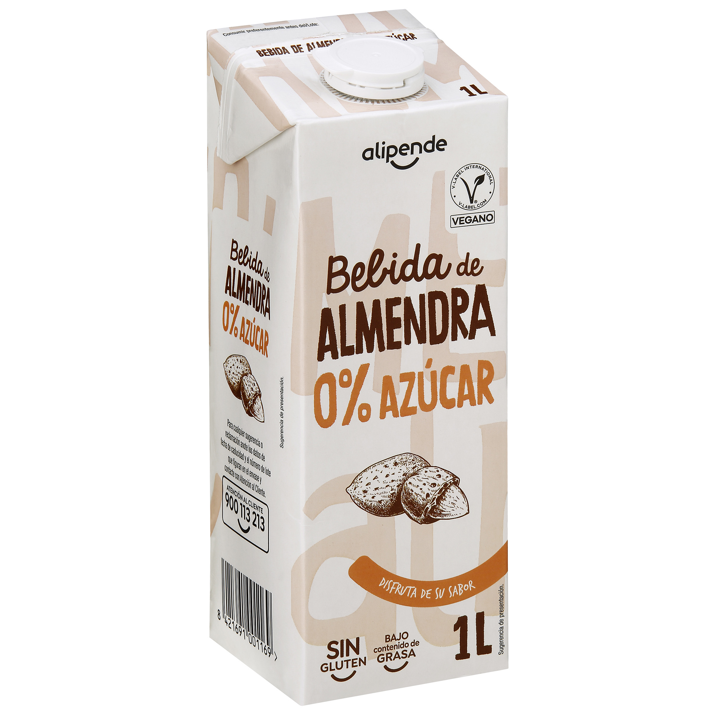 Bebida de almendra 0% azúcar Alipende 1l