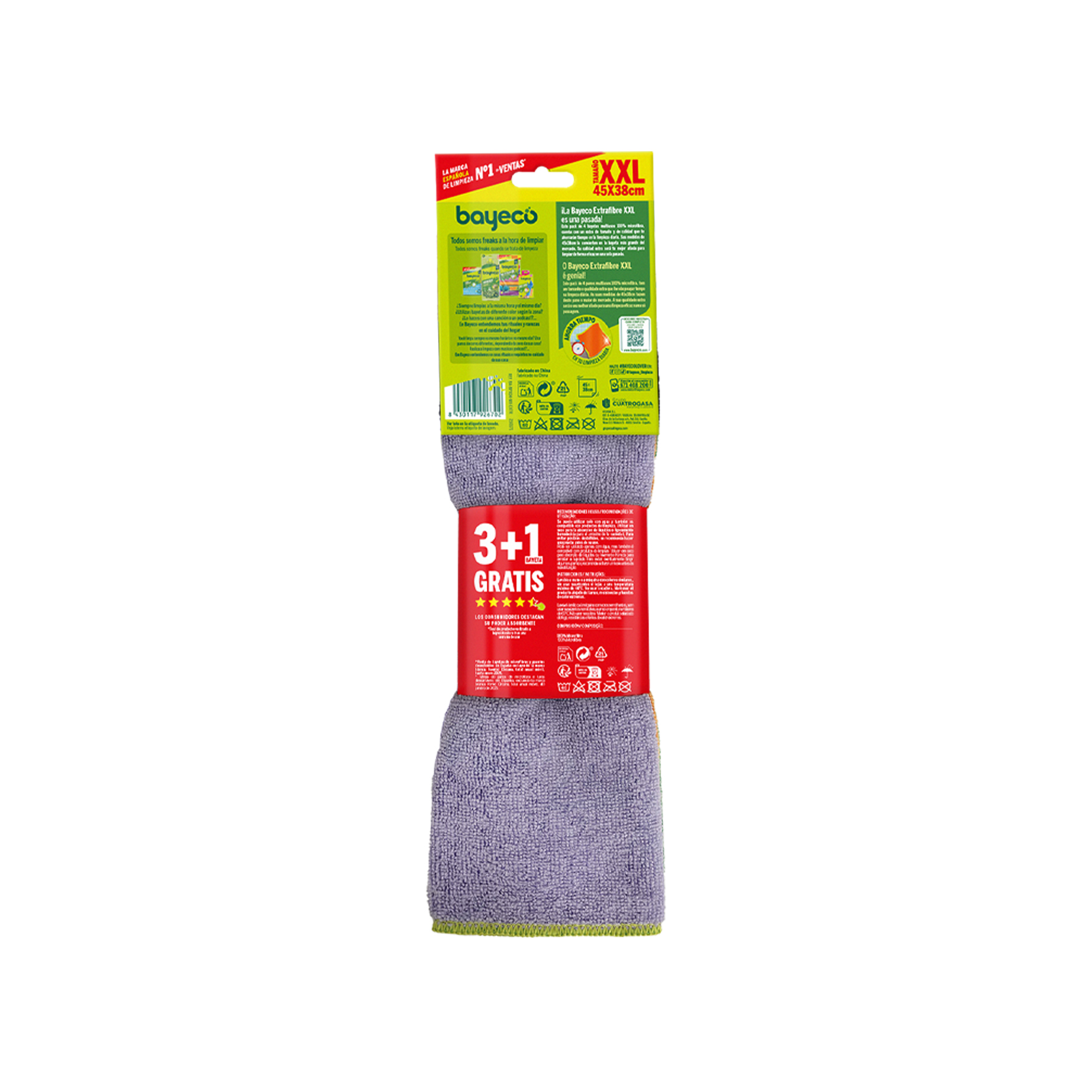 Bayeta microfibra Bayeco 3+1u gratis XXL