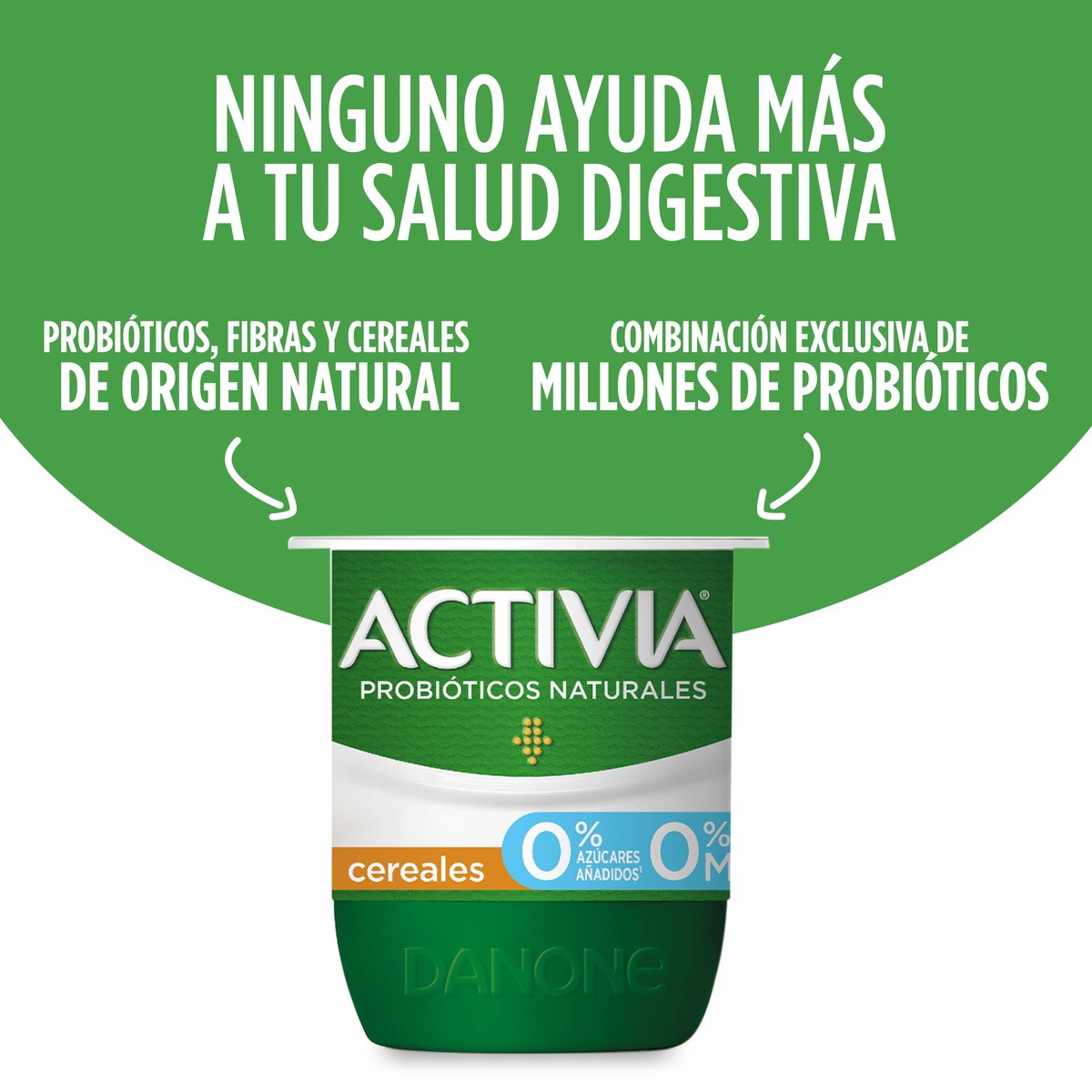 Bífidus Activia fibra desnatado 0% materia grasa pack 4 cereales
