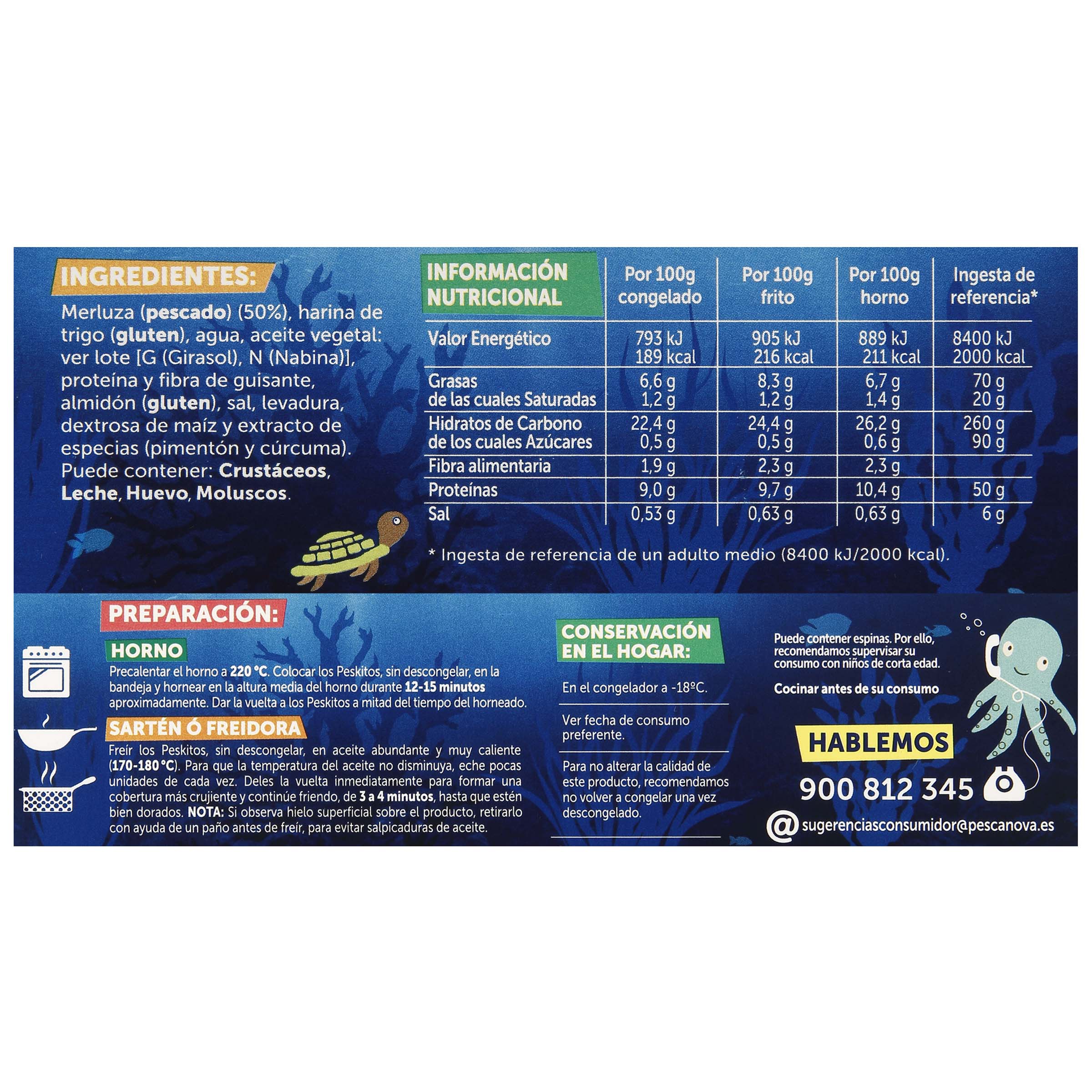 Peskitos de merluza Pescanova 400g empanados