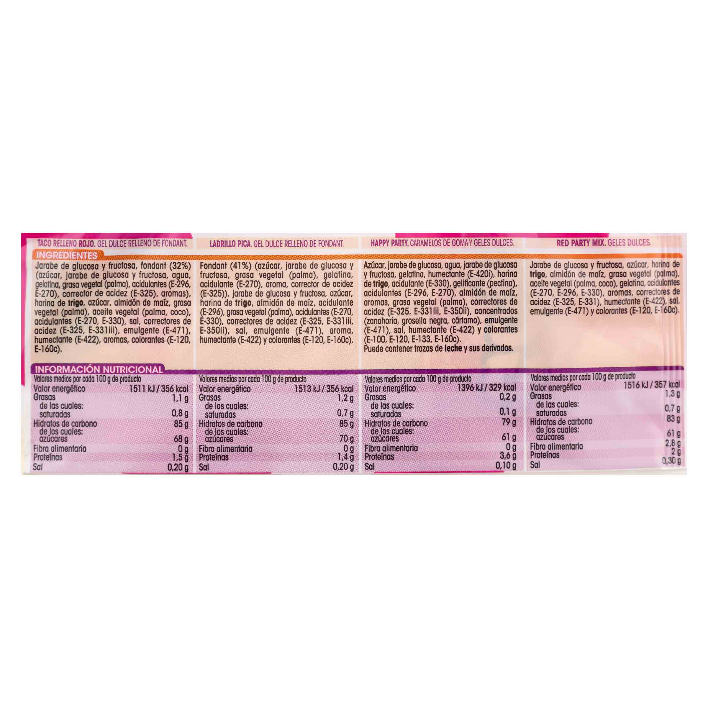 Golosina red party mix Alipende 200g