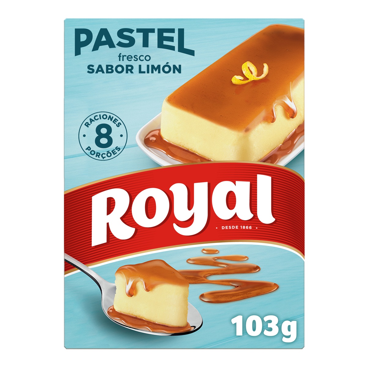 Pastel fresco Royal limón para 8 raciones