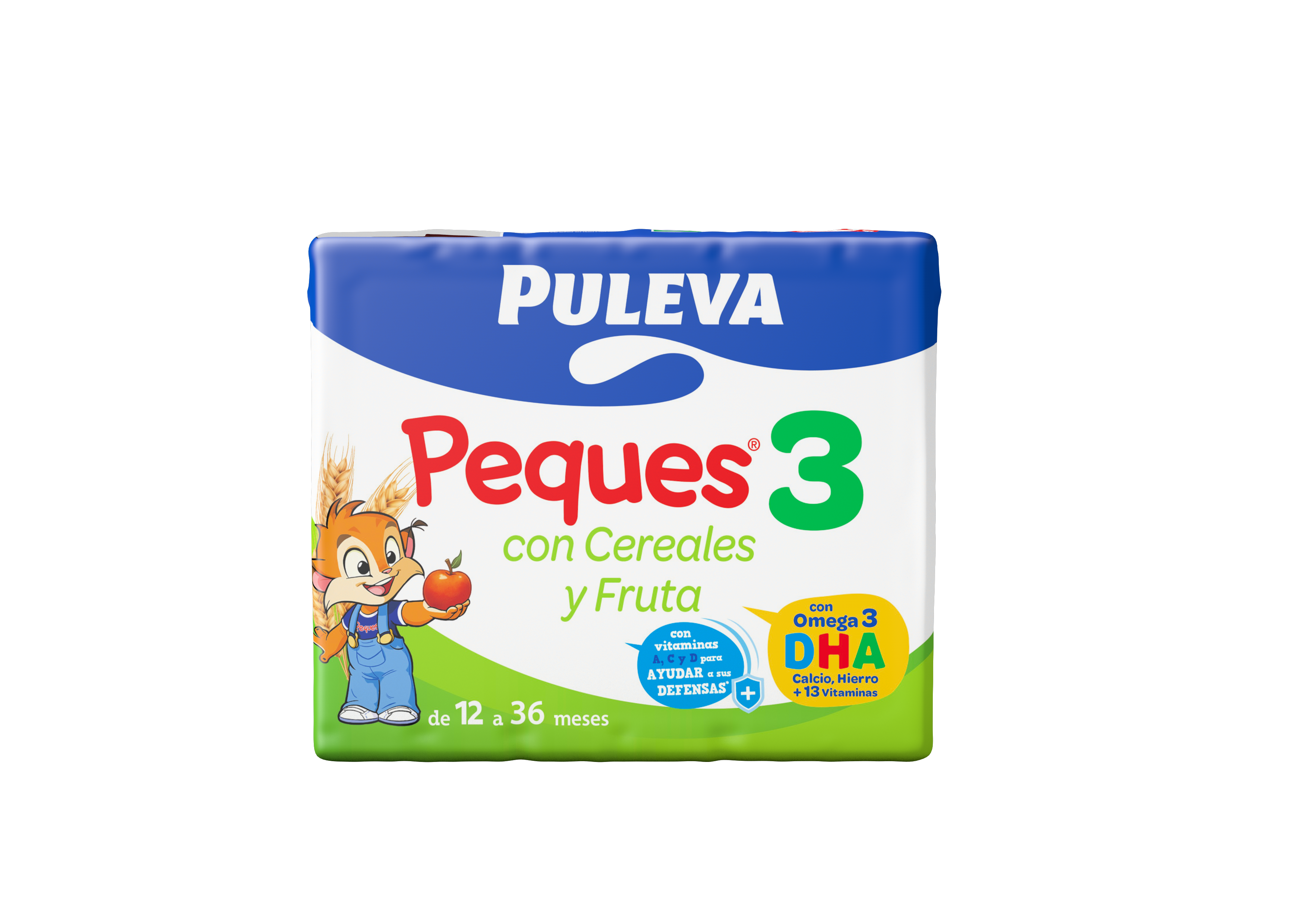 Leche crecimiento Puleva Peques cereales fruta 200ml