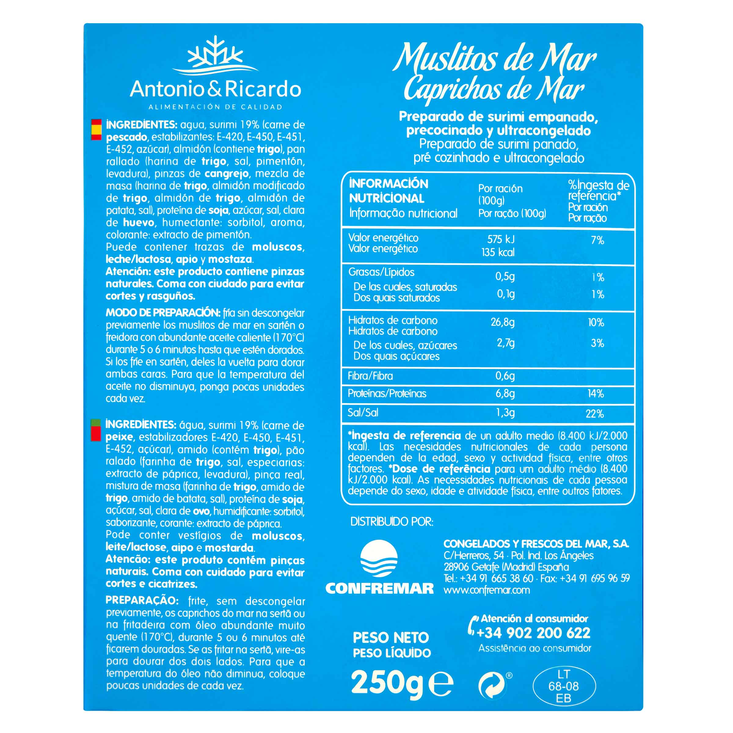 Muslitos de mar Antonio y Ricardo 250g