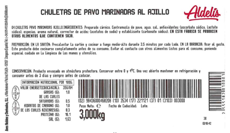 Chuletas de pavo al ajillo