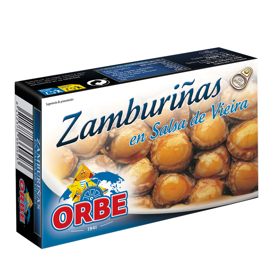 Zamburiña en salsa vieira Orbe 63g