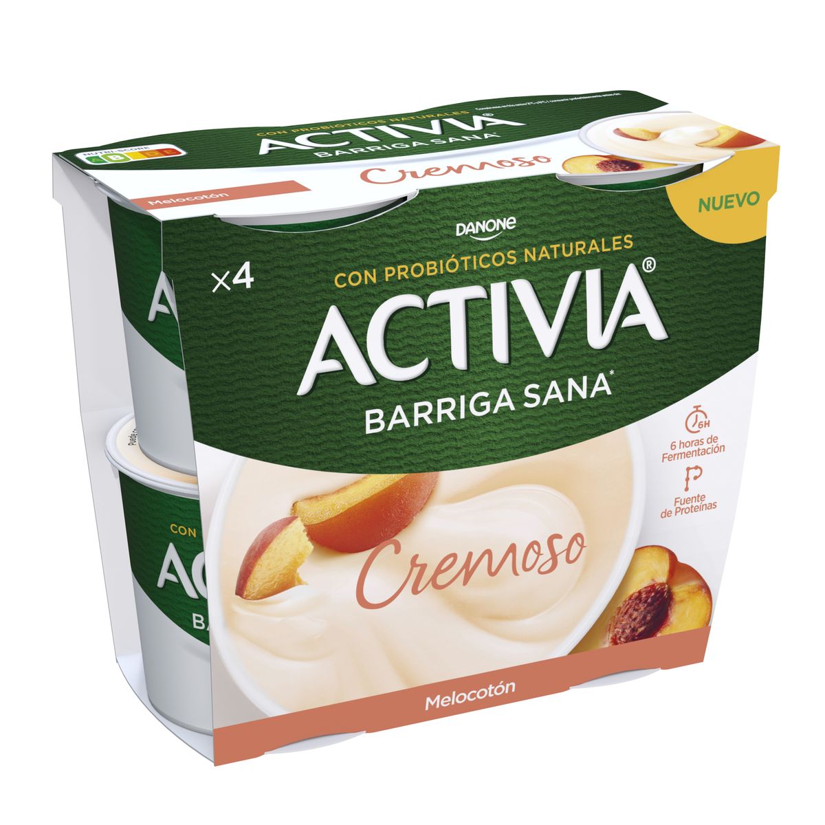 Bífidus Activia cremoso pack 4 melocotón