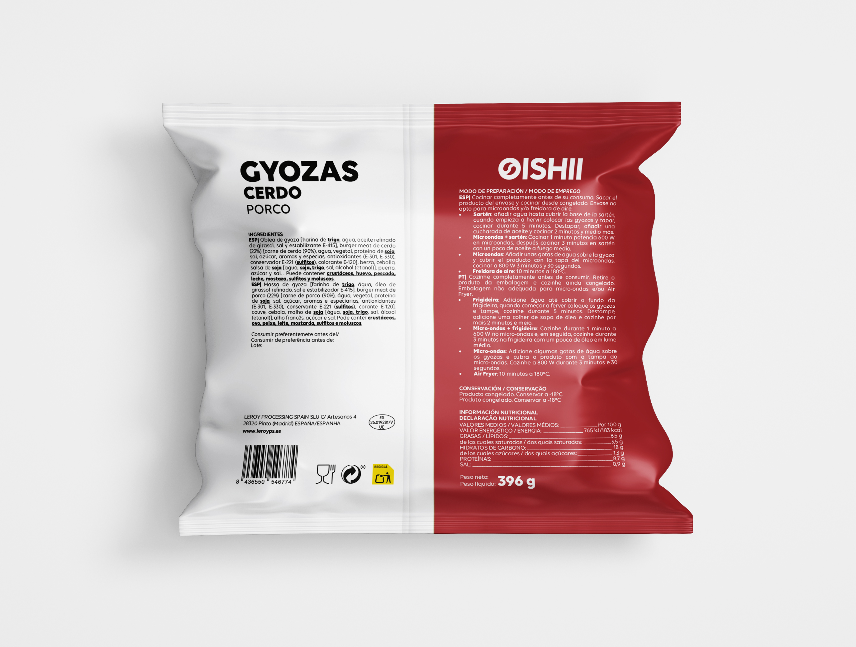 Gyoza de cerdo Leroy 400g