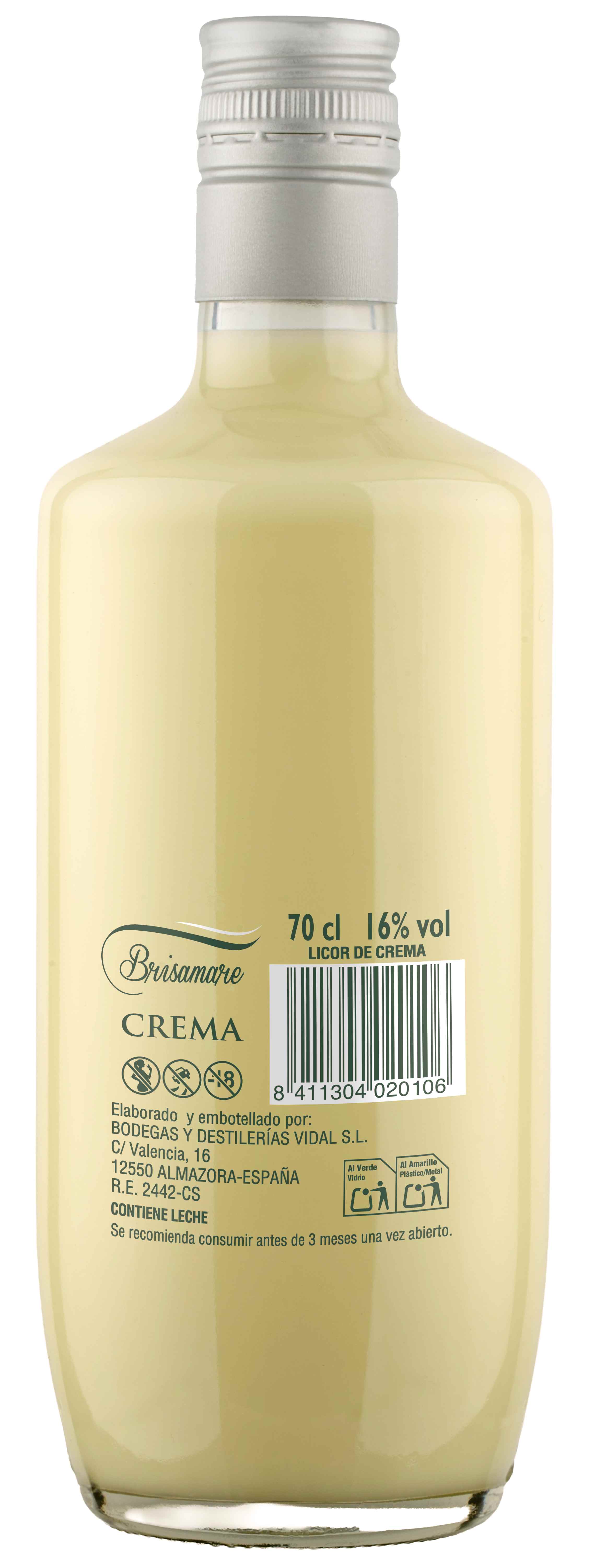 Licor crema limoncello Brisamare 70cl
