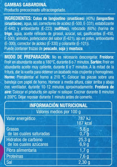 Gambas gabardina Alipende 330g