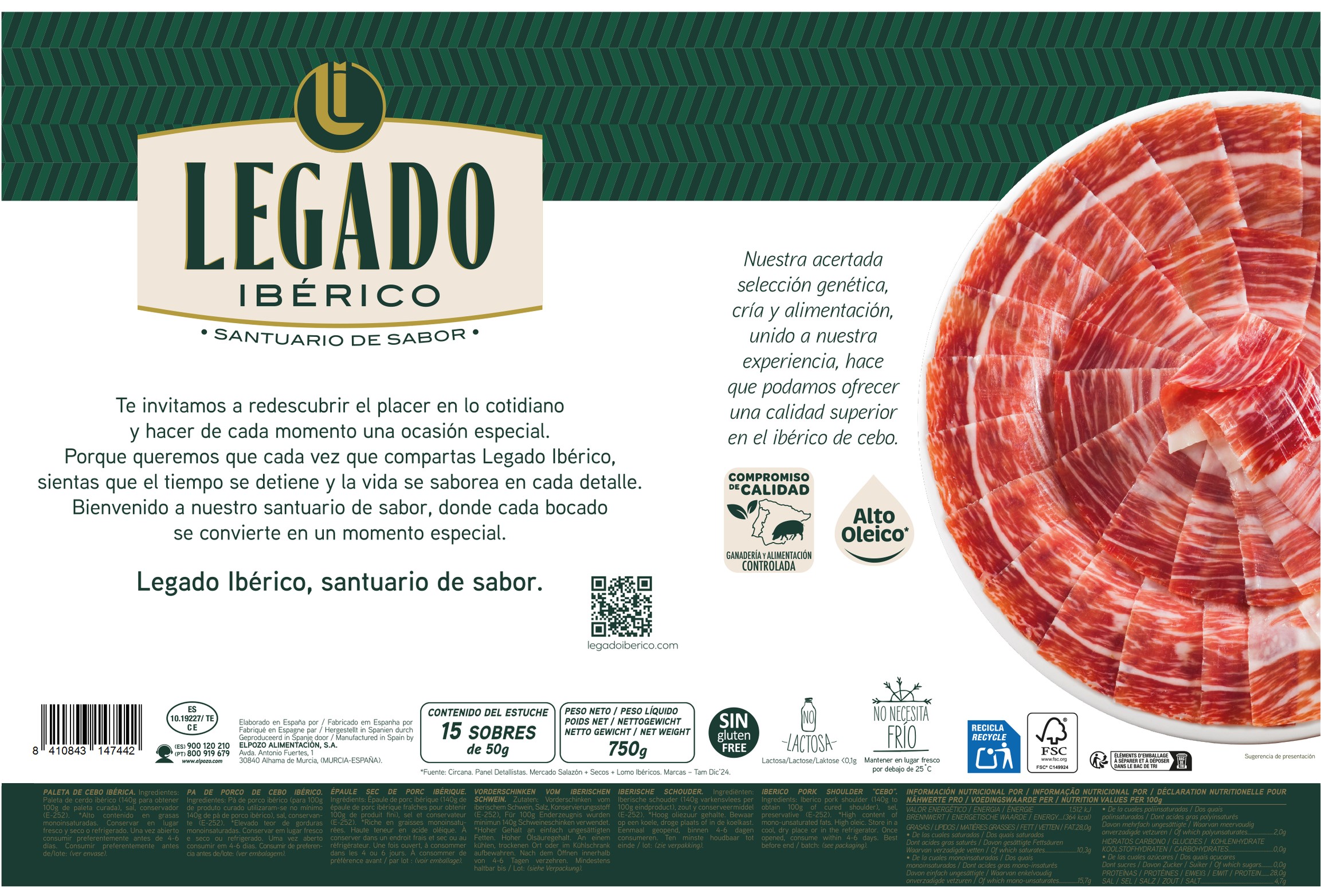 Maletín Paleta Cebo Ibérico Legado 15X50G