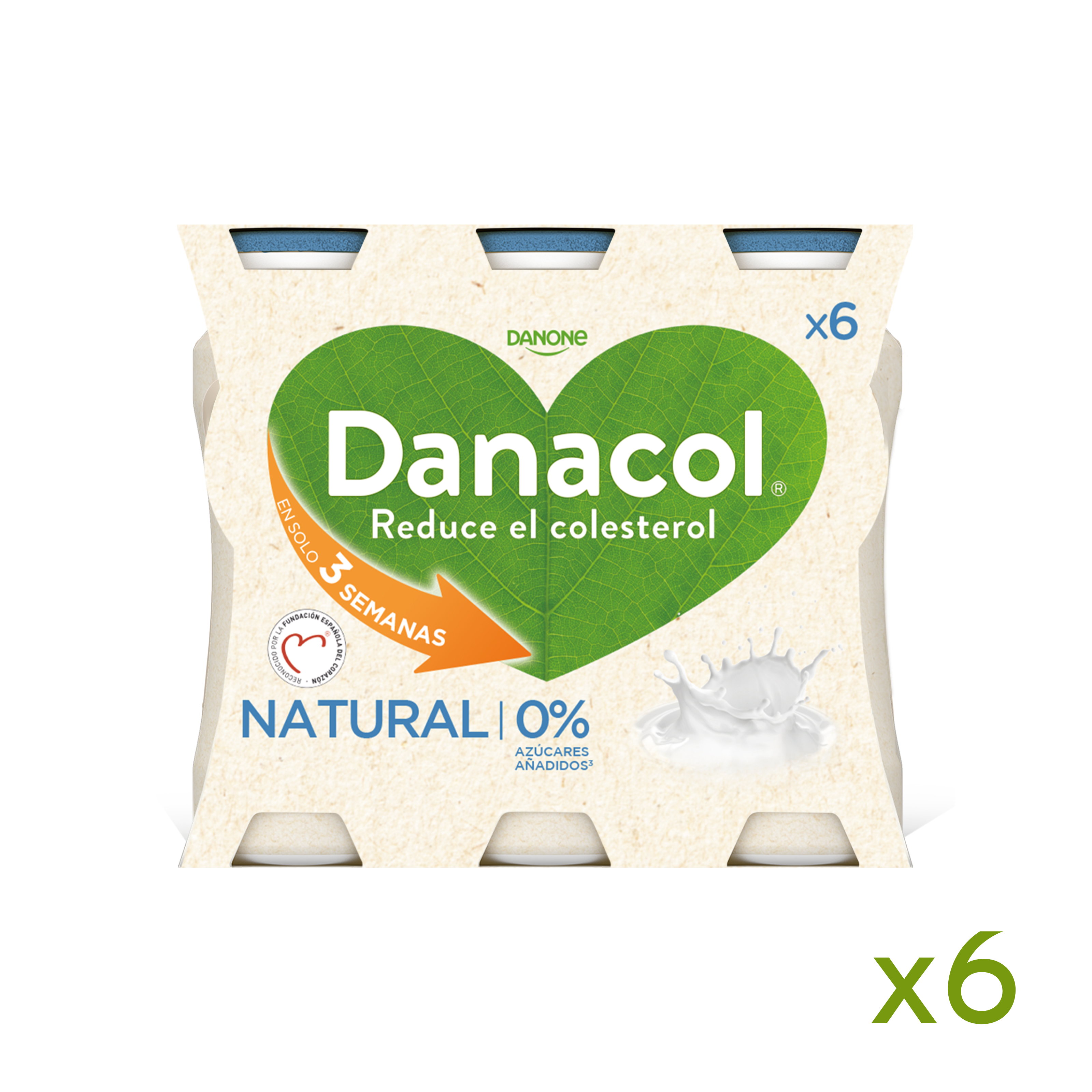 Bebida láctea Danacol colesterol pack 6 natural