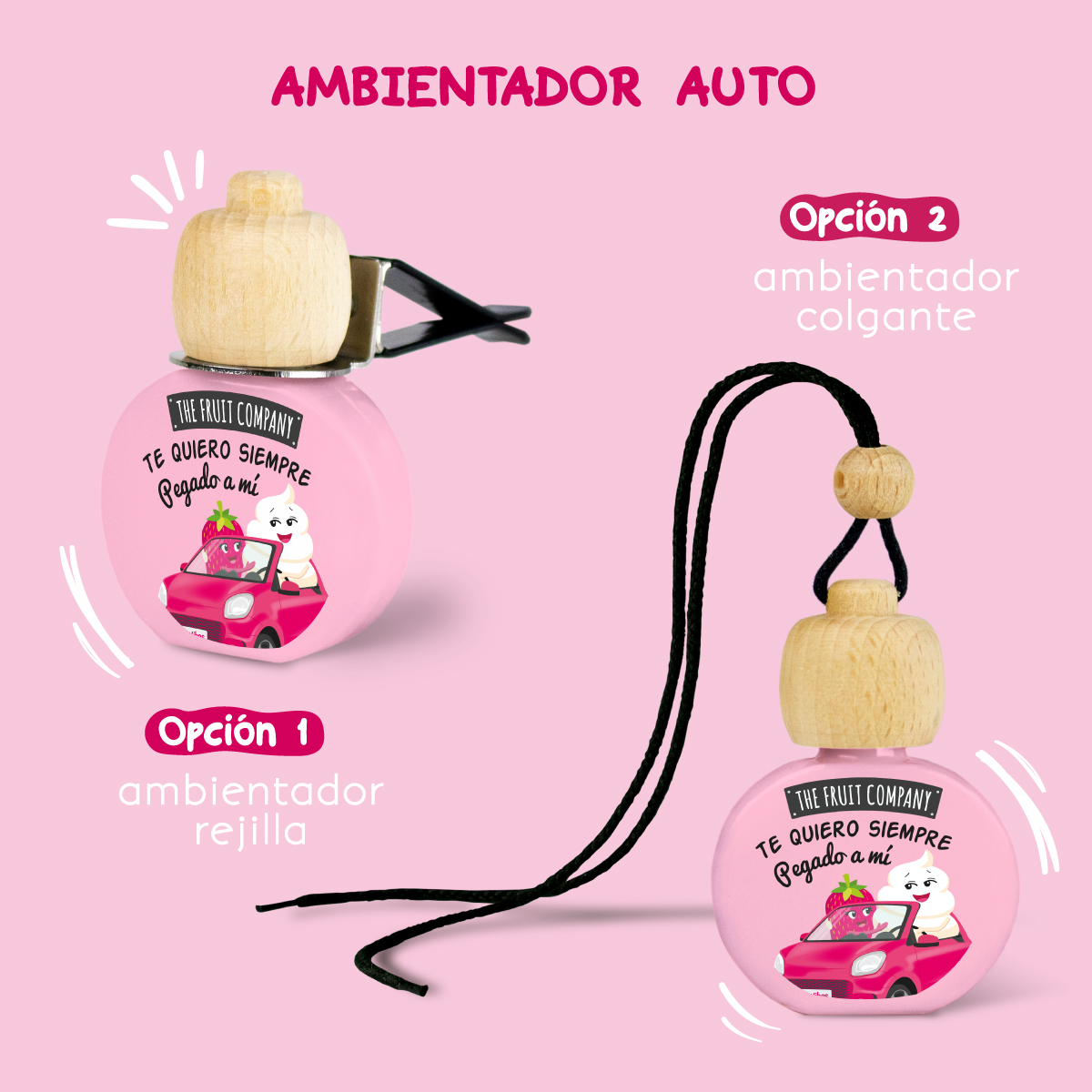 Ambientador Coche The Fruit Company 5 ml Fresa-Nata