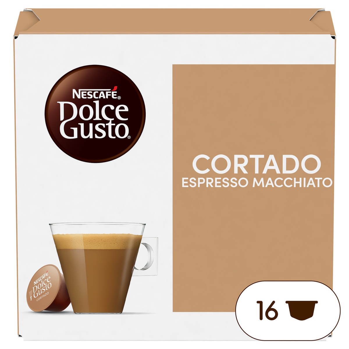 Café cortado macchiato Nescafé Dolce Gusto 16 cápsulas