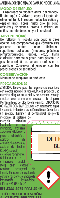 Ambientador tipo mikado Lanta 50ml dama de noche