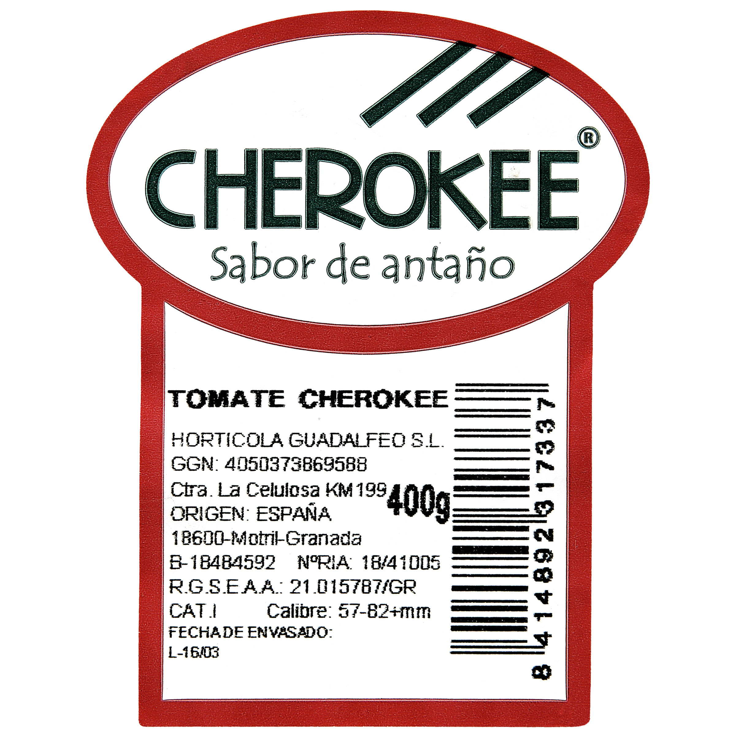 Tomate cherokee bandeja 400g