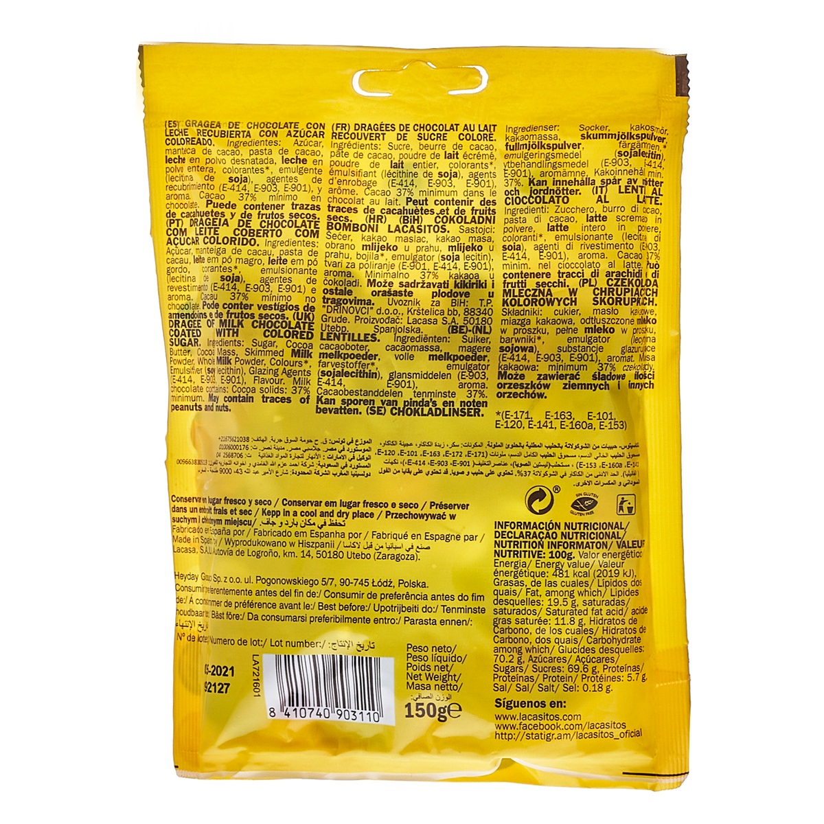 Gragea de chocolate Lacasitos 150g