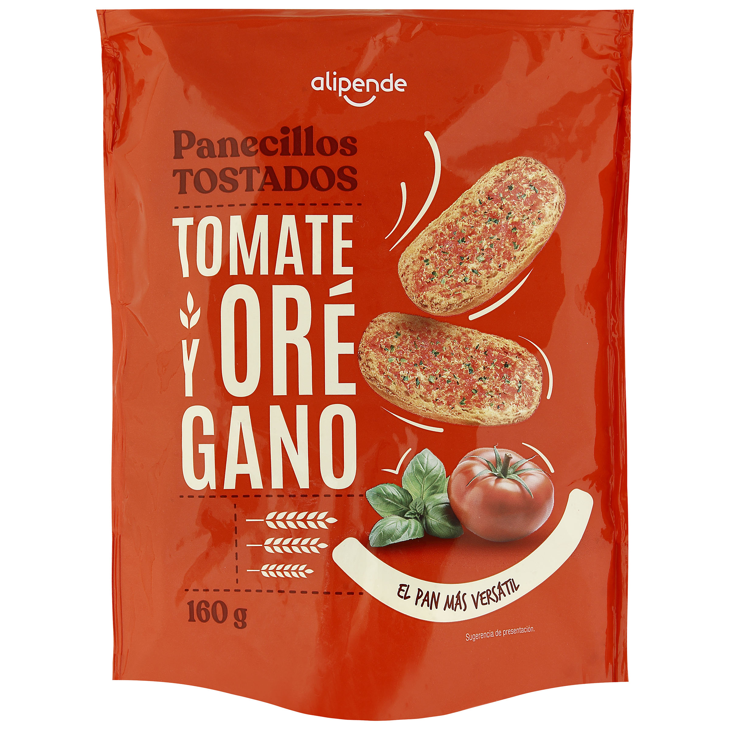 Panecillo tostado Alipende 160g con tomate