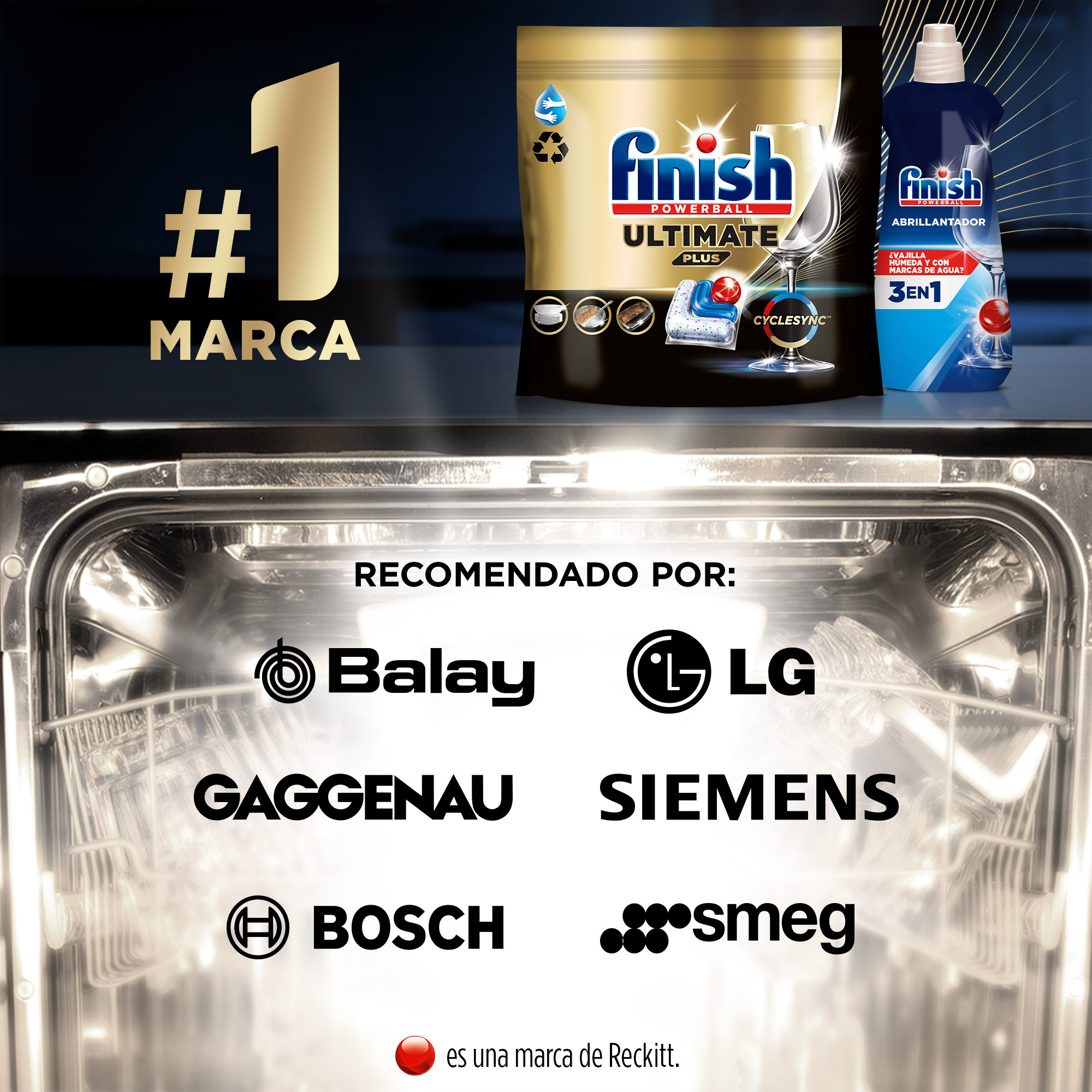 Detergente lavavajillas en pastillas Finish 15+15 unidades Ultimate