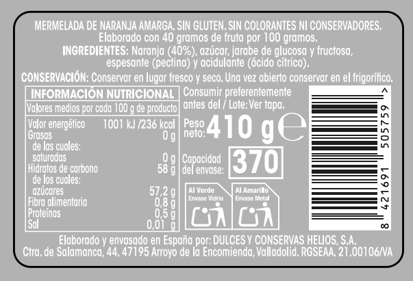 Mermelada de naranja amarga Alipende 410g