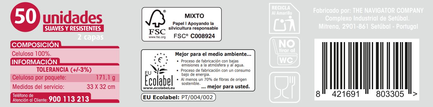 Servilletas Lanta 50 uds doble capa color rojo