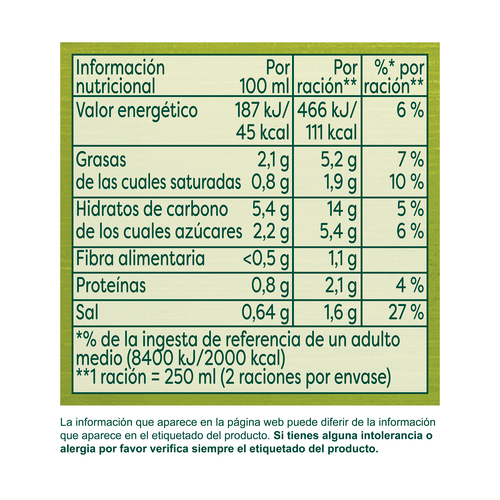 Crema de calabacín con queso de cabra Knorr 500ml