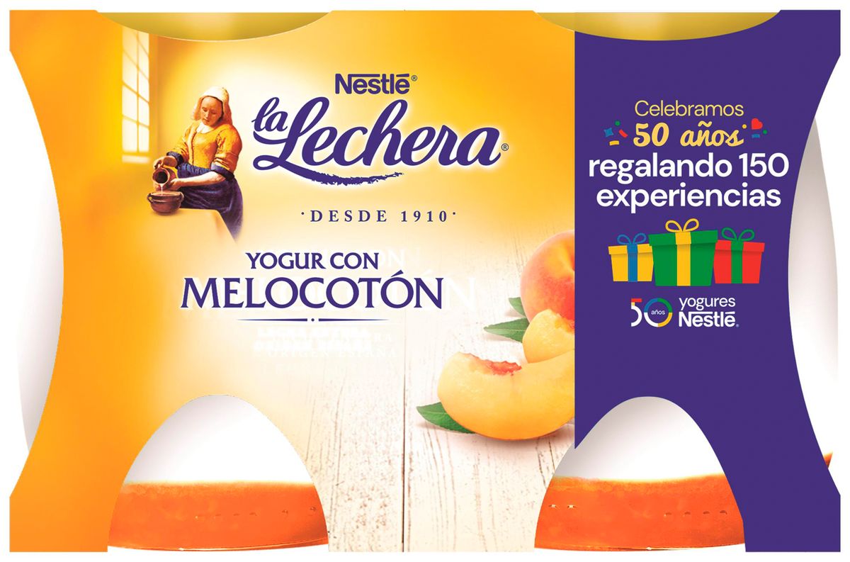 Yogur La Lechera pack 2 con melocotón